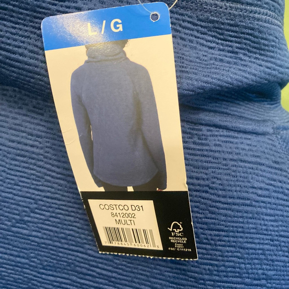 Women's Tuff Athletics Blue Cowl Neck Sweatshirt L - Picture 5 of 9